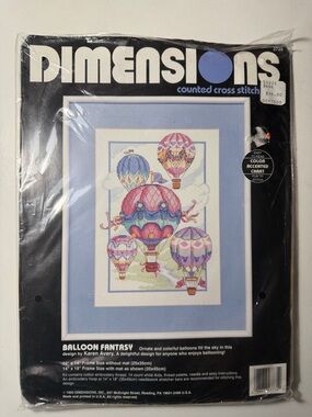 Dimensions kit Balloon Fantasy cross stitch 1993